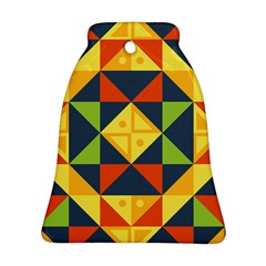 Background Geometric Color Plaid Ornament (bell) by Mariart