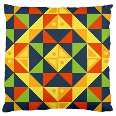 Background Geometric Color Plaid Large Cushion Case (two Sides)