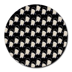 Beanie Boy Pattern Round Mousepads by snowwhitegirl