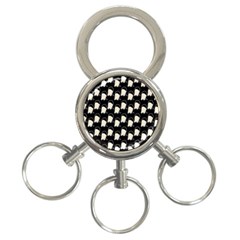 Beanie Boy Pattern 3-ring Key Chain