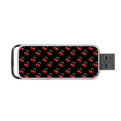 Retro Black Cherries Portable Usb Flash (two Sides) by snowwhitegirl