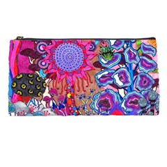 Red Flower Abstract  Pencil Cases by okhismakingart