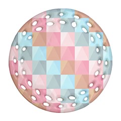 Background Pastel Round Filigree Ornament (two Sides)