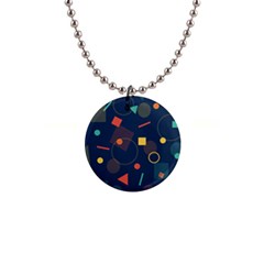 Background Geometric 1  Button Necklace