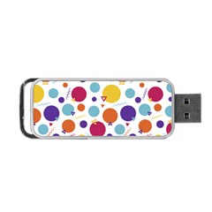 Background Polka Dot Portable Usb Flash (two Sides) by HermanTelo