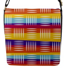 Background Line Rainbow Flap Closure Messenger Bag (s) by HermanTelo