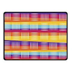 Background Line Rainbow Double Sided Fleece Blanket (small)  by HermanTelo