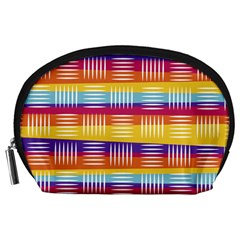 Background Line Rainbow Accessory Pouch (large)