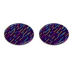 Background Lines Forms Cufflinks (oval) by HermanTelo