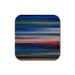 Background Horizontal Lines Rubber Coaster (square)  by HermanTelo