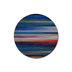 Background Horizontal Lines Rubber Coaster (round)  by HermanTelo