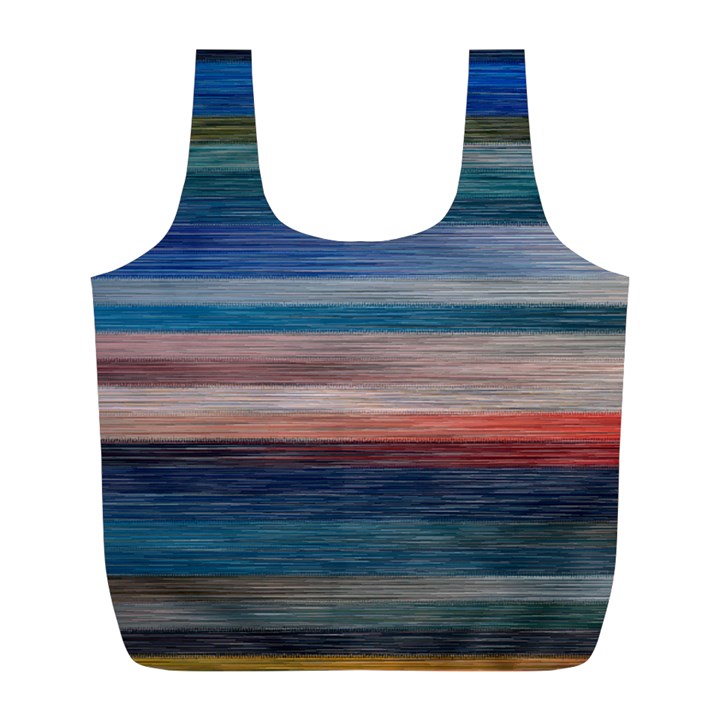 Background Horizontal Lines Full Print Recycle Bag (L)