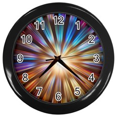 Background Spiral Abstract Wall Clock (Black)