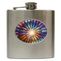 Background Spiral Abstract Hip Flask (6 Oz) by HermanTelo