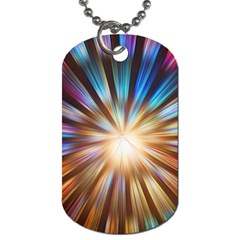 Background Spiral Abstract Dog Tag (Two Sides)