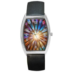 Background Spiral Abstract Barrel Style Metal Watch