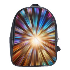 Background Spiral Abstract School Bag (Large)