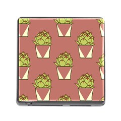 Cactus Pattern Background Texture Memory Card Reader (square 5 Slot) by HermanTelo