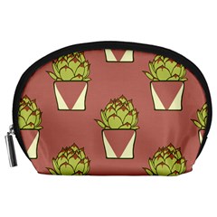 Cactus Pattern Background Texture Accessory Pouch (large)