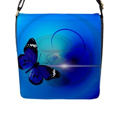 Butterfly Animal Insect Flap Closure Messenger Bag (l)