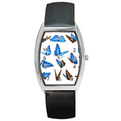 Butterfly Unique Background Barrel Style Metal Watch by HermanTelo
