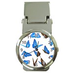 Butterfly Unique Background Money Clip Watches Front