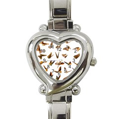 Butterflies Insect Swarm Heart Italian Charm Watch by HermanTelo