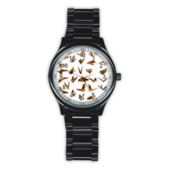 Butterflies Insect Swarm Stainless Steel Round Watch