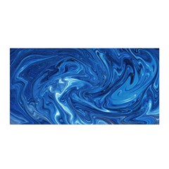 Blue Pattern Texture Art Satin Wrap