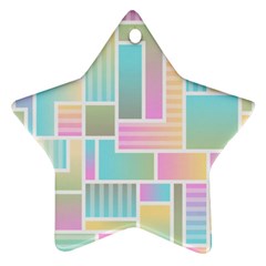 Color Blocks Abstract Background Ornament (star) by HermanTelo