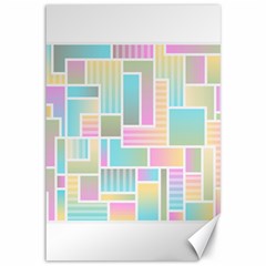 Color Blocks Abstract Background Canvas 12  X 18  by HermanTelo