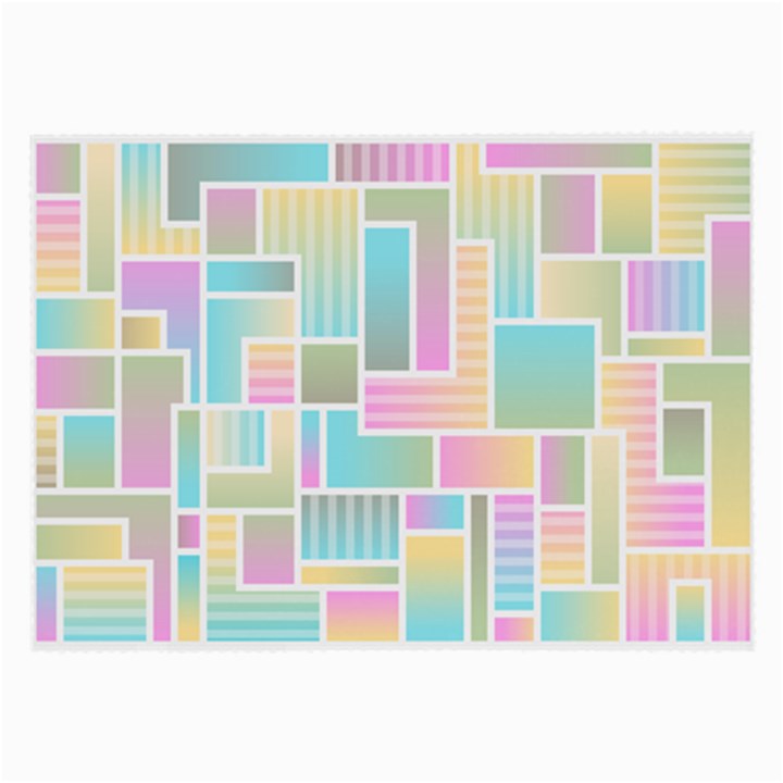 Color Blocks Abstract Background Large Glasses Cloth (2 Sides)