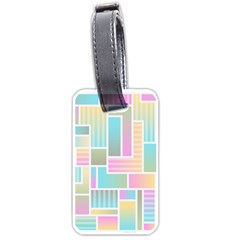 Color Blocks Abstract Background Luggage Tag (one Side) by HermanTelo