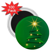 Christmas Tree Green 2 25  Magnets (100 Pack)  by HermanTelo