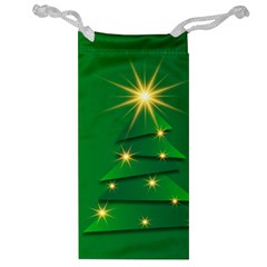 Christmas Tree Green Jewelry Bag by HermanTelo