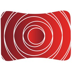 Circles Red Velour Seat Head Rest Cushion by HermanTelo