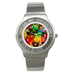 Color Abstract Polygon Stainless Steel Watch by HermanTelo