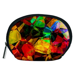 Color Abstract Polygon Accessory Pouch (medium)