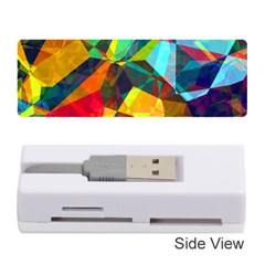 Color Abstract Polygon Background Memory Card Reader (stick) by HermanTelo