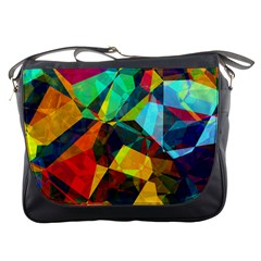 Color Abstract Polygon Background Messenger Bag by HermanTelo