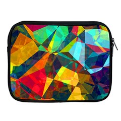 Color Abstract Polygon Background Apple Ipad 2/3/4 Zipper Cases