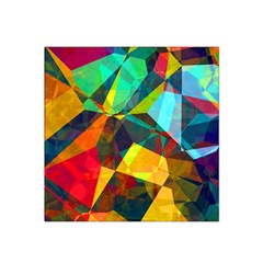 Color Abstract Polygon Background Satin Bandana Scarf