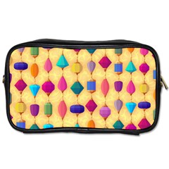 Colorful Background Stones Jewels Toiletries Bag (two Sides) by HermanTelo