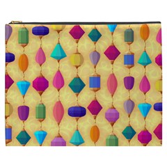 Colorful Background Stones Jewels Cosmetic Bag (xxxl)