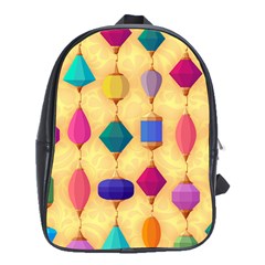 Colorful Background Stones Jewels School Bag (xl) by HermanTelo