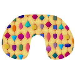 Colorful Background Stones Jewels Travel Neck Pillow
