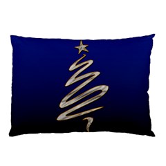 Christmas Tree Grey Blue Pillow Case (two Sides) by HermanTelo