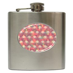 Colorful Background Abstract Hip Flask (6 Oz)