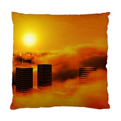City Sun Clouds Smog Sky Yellow Standard Cushion Case (two Sides) by HermanTelo