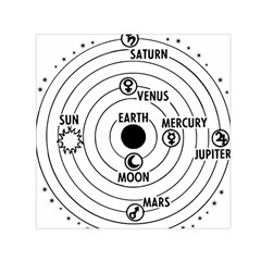 Earth Geocentric Jupiter Mars Small Satin Scarf (square)